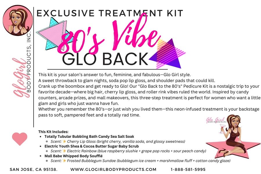 Glo Back to the 80's - Signature Pedicure Kit (Can be formulated for bath/body)