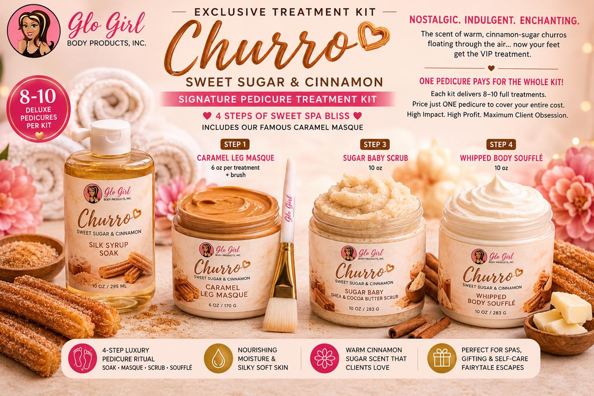 Churro Sweet Cinnamon – Signature Pedicure Treatment Kit (4 STEP)