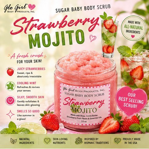 Strawberry Mojito - Sugar Baby Body Scrub. 10oz